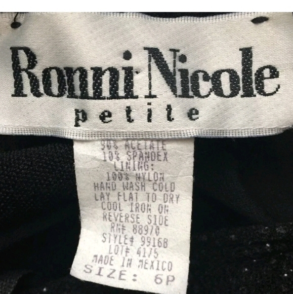 Ronni Nicole Black One Shoulder Bodycon Dress 6P - Picture 7 of 7